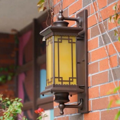 新中式戶外壁燈庭院別墅花園大門壁燈陽(yáng)臺(tái)露臺(tái)墻燈防水復(fù)古樓道燈