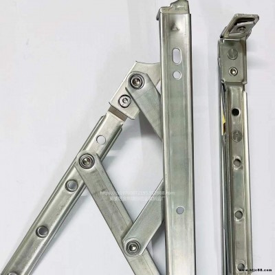 304不銹鋼滑撐 平開(kāi)窗C槽隱形鉸鏈 平開(kāi)窗180度平框用四連桿窗撐 不銹鋼窗撐四連桿