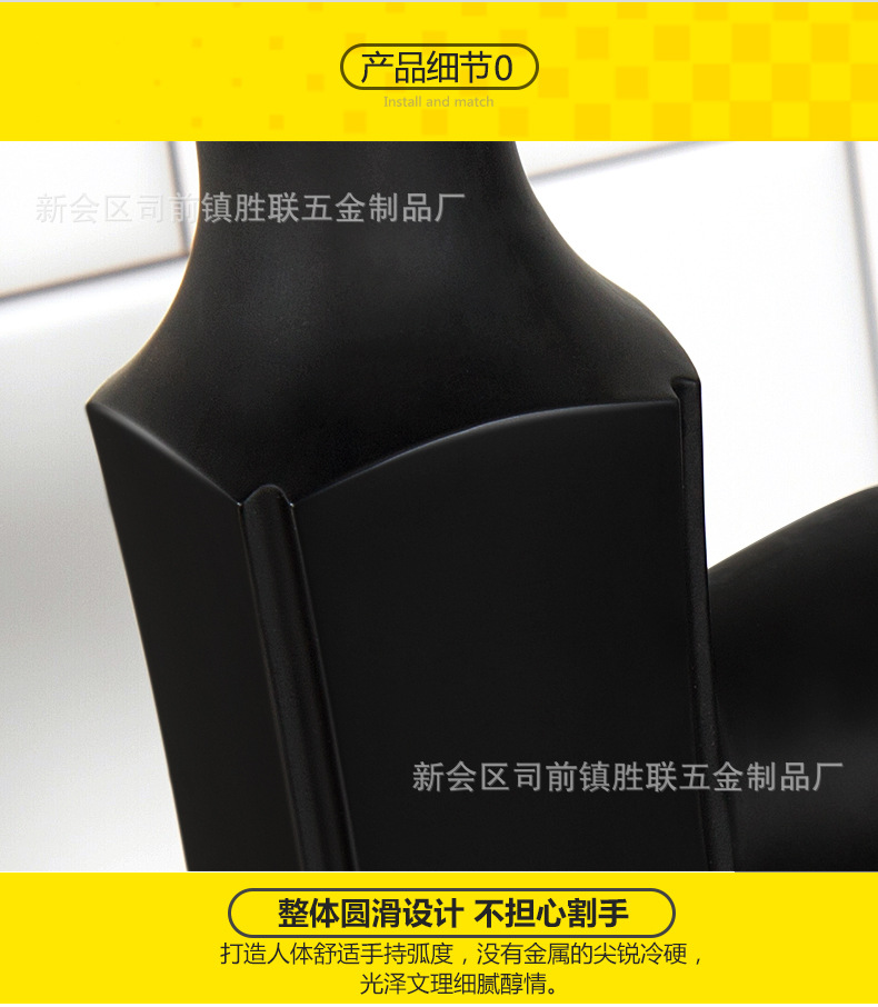 黑色旋轉抽拉式廚房水龍頭冷熱全銅伸縮家用洗菜盆龍頭廠家直銷示例圖15