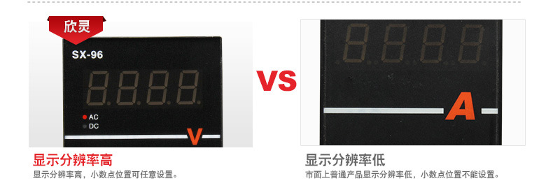 欣靈SX-96數顯電流表電壓表頻率表功率表數字儀表示例圖11